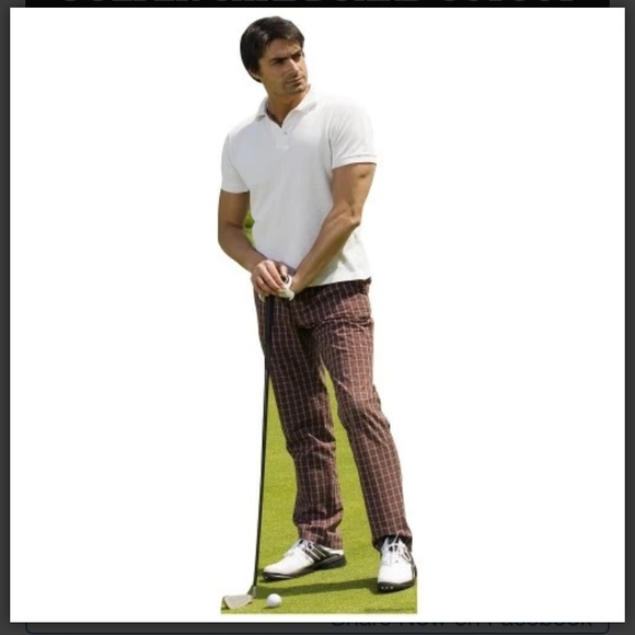 GOLFER LIFE SIZE CARDBOARD CUTOUT FREE SHIPPING!
